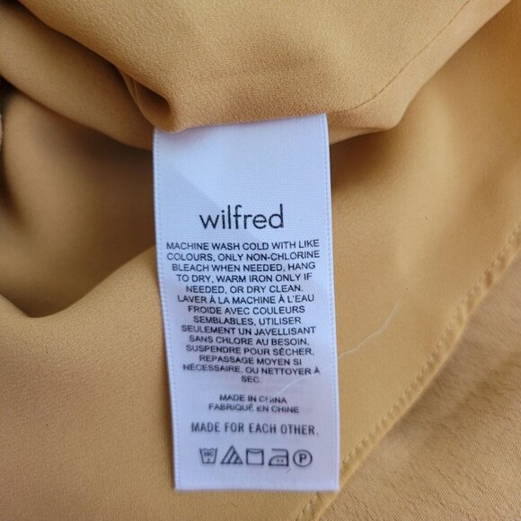 NWT Wilfred Aritzia Cammy Dress Gold Size Small - Picture 12 of 16